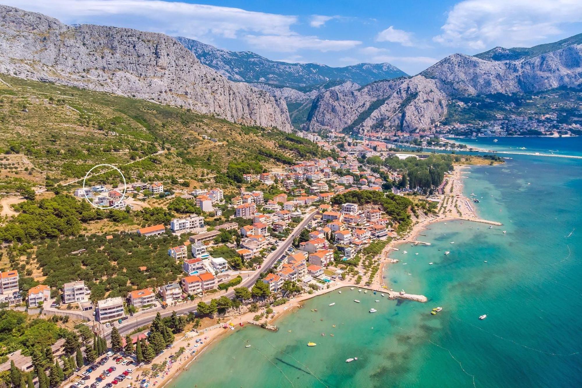 Villa Allegra With 32Msq Heated Pool, 300M Far From Sandy Beaches, Open Sea View Omiš Esterno foto